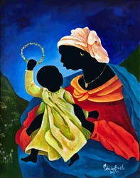 Madonna and Child with Crown of Flowers, 2015